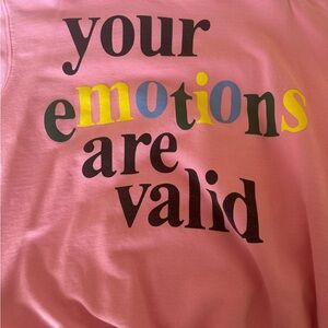 MAYFAIR Pink Graphic sweater - Your Emotions Are Valid